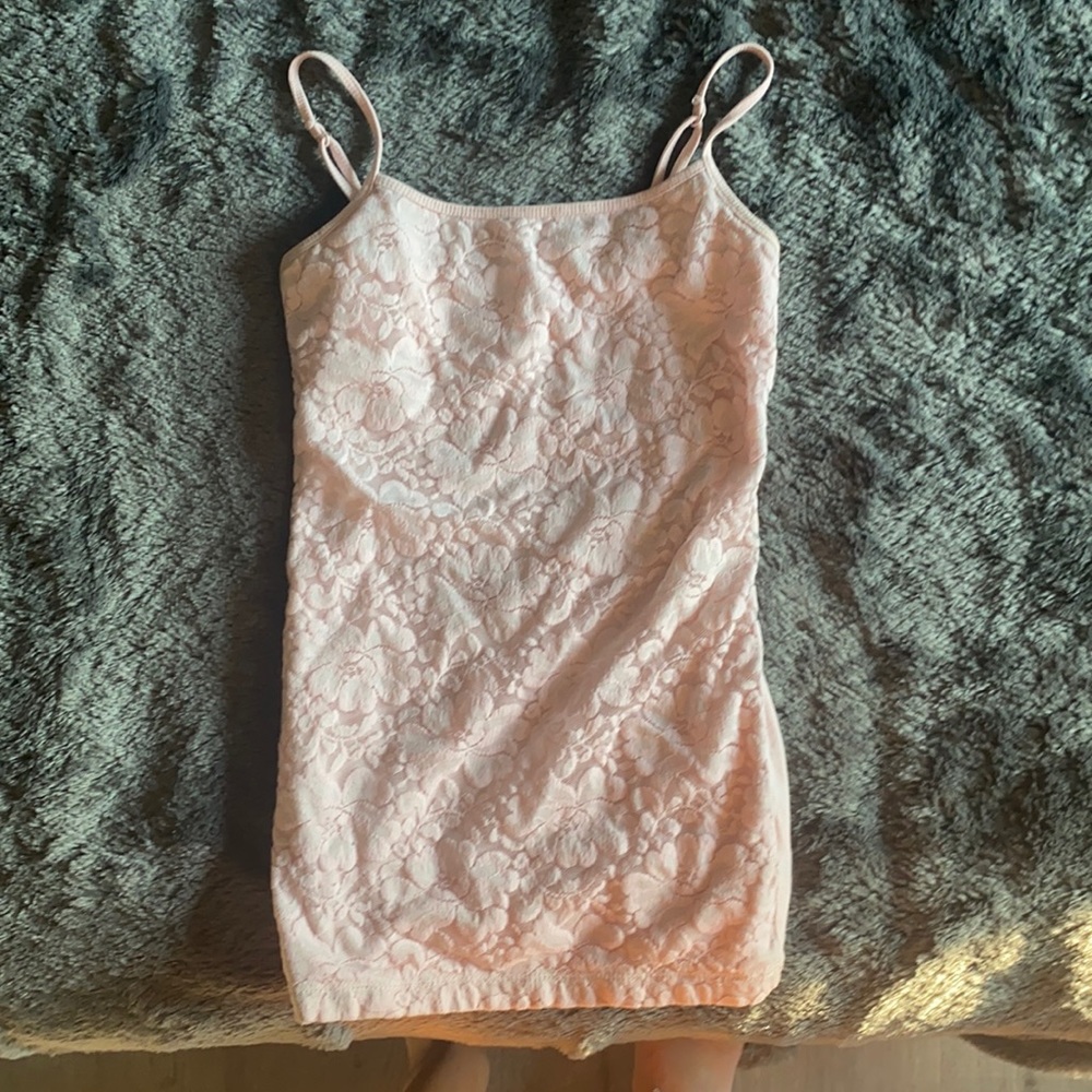 Floral pink tank top